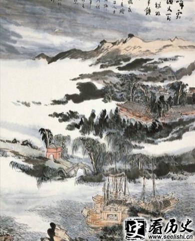 诗画《枫桥夜泊》