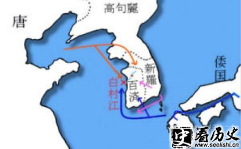 白江村之战示意图