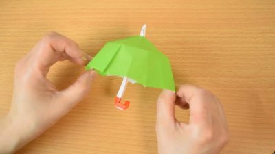 ​青少年手工折纸，小雨伞的折纸教程，步骤详细又简单（图解）