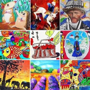 ​新一波少儿综合绘画作品48幅素材分享，创意美术这样画收藏起来！