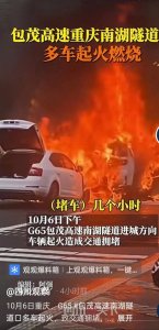 ​突发！包茂高速重庆南湖隧道口多车燃烧起火！